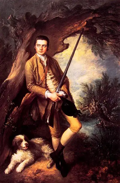 William Poyntz of Midgham and his Dog Amber Thomas Gainsborough